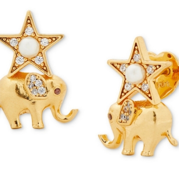 Kare Spade Winter Carnival Elephant Star Earrings
